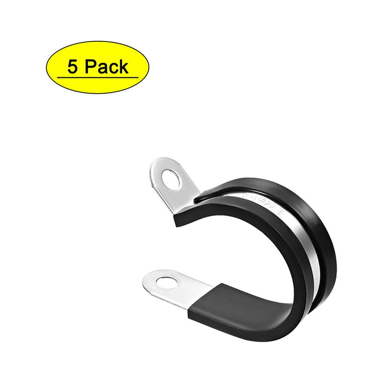 Kabelklem 63mm Wire Clips Uxcell 2-1 2 63mm 304 Stainless Steel Rubber Cushioned Insulated R Shape Metal 10pcs Cable Clamp R-vorm Metalen Klem