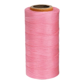 Uxcell 0.8mm Leather Sewing Waxed Thread, 197Yards / 247m, Polyester Waxed Cord Linen Thread String, Cherry