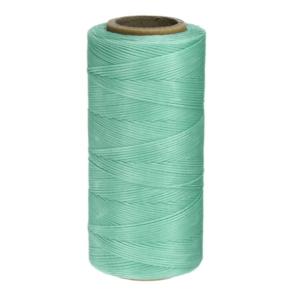 Uxcell 0.8mm Leather Sewing Waxed Thread, 197Yards / 247m, Polyester Waxed Cord Linen Thread String, Turquoise