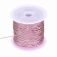 thumbnail image 1 of Uxcell 0.8mm Metallic Cords Thread,12 Ply Metallic Ornament Twine Non Stretch Tinsel String Rope for Jewelry Making Gift Wrapping, Pink, 27.34Yards, 1 of 6