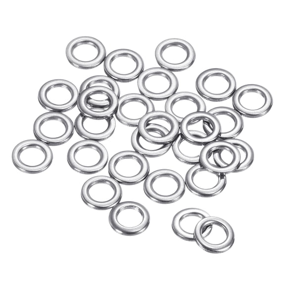 Uxcell 0.8x3x5mm Fishing Rings, 50 Pack 304 Stainless Steel Solid Ring Wire Snap Ring for Saltwater Freshwater