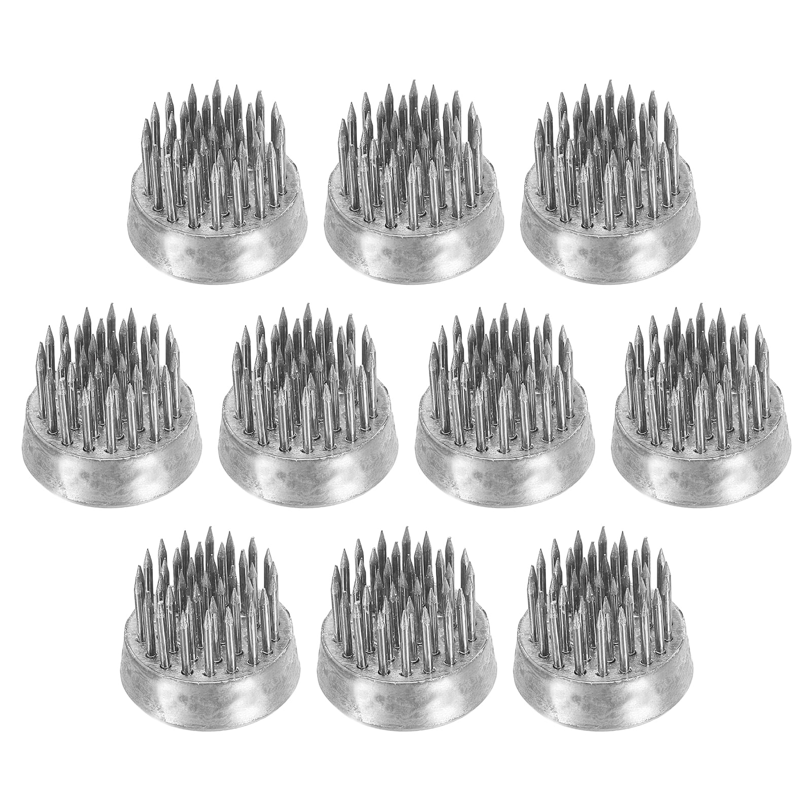 Uxcell 0.9" Flower Frogs Ikebana Kenzan Flower Arranger Tool Stainless Floral Frog Pin Holder Silver 10Pcs