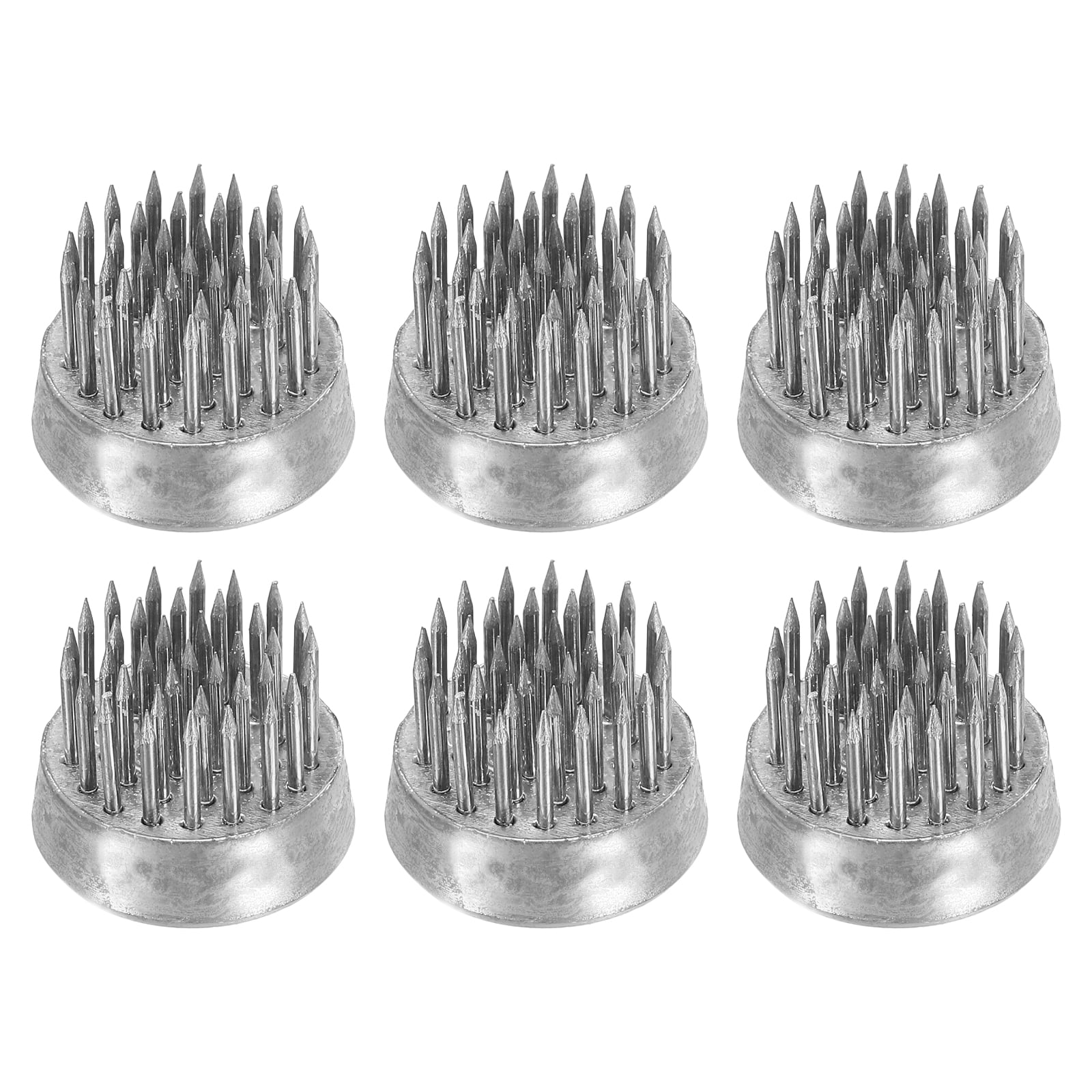 Uxcell 0.9" Flower Frogs Ikebana Kenzan Flower Arranger Tool Stainless Floral Frog Pin Holder Silver 6Pcs