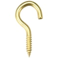 thumbnail image 1 of Uxcell 0.9" Screw Eye Hooks Self Tapping Screws Screw-in Hanger Golden 50 Pack, 1 of 5