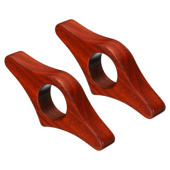 Uxcell 0.9" Thumb Book Page Holder Handmade Beech Bookmark Book Opener Page Holders Style 2, Brown 2 Pack