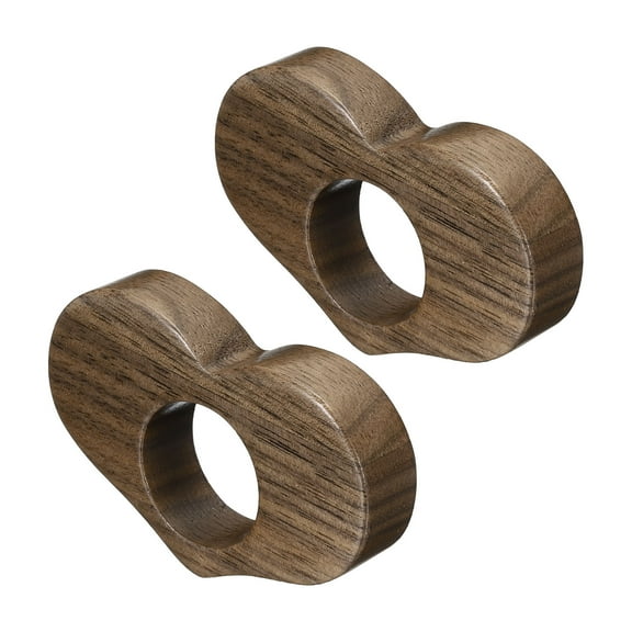 Uxcell 0.9" Thumb Book Page Holder Handmade Oak Bookmark Book Opener Page Holders Style 3, Brown 2 Pack