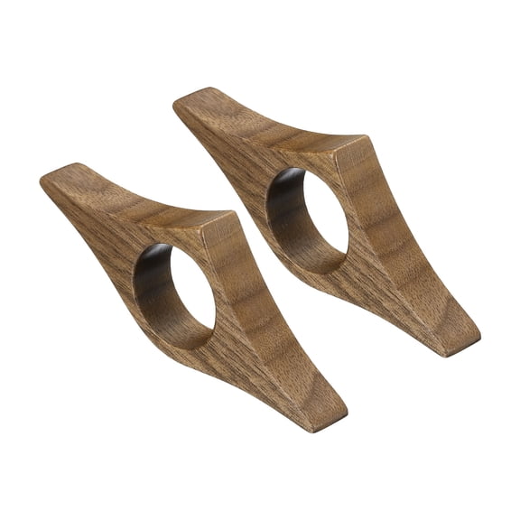 Uxcell 0.9" Thumb Book Page Holder Handmade Walnut Bookmark Book Opener Page Holders Style 1, Brown 2 Pack