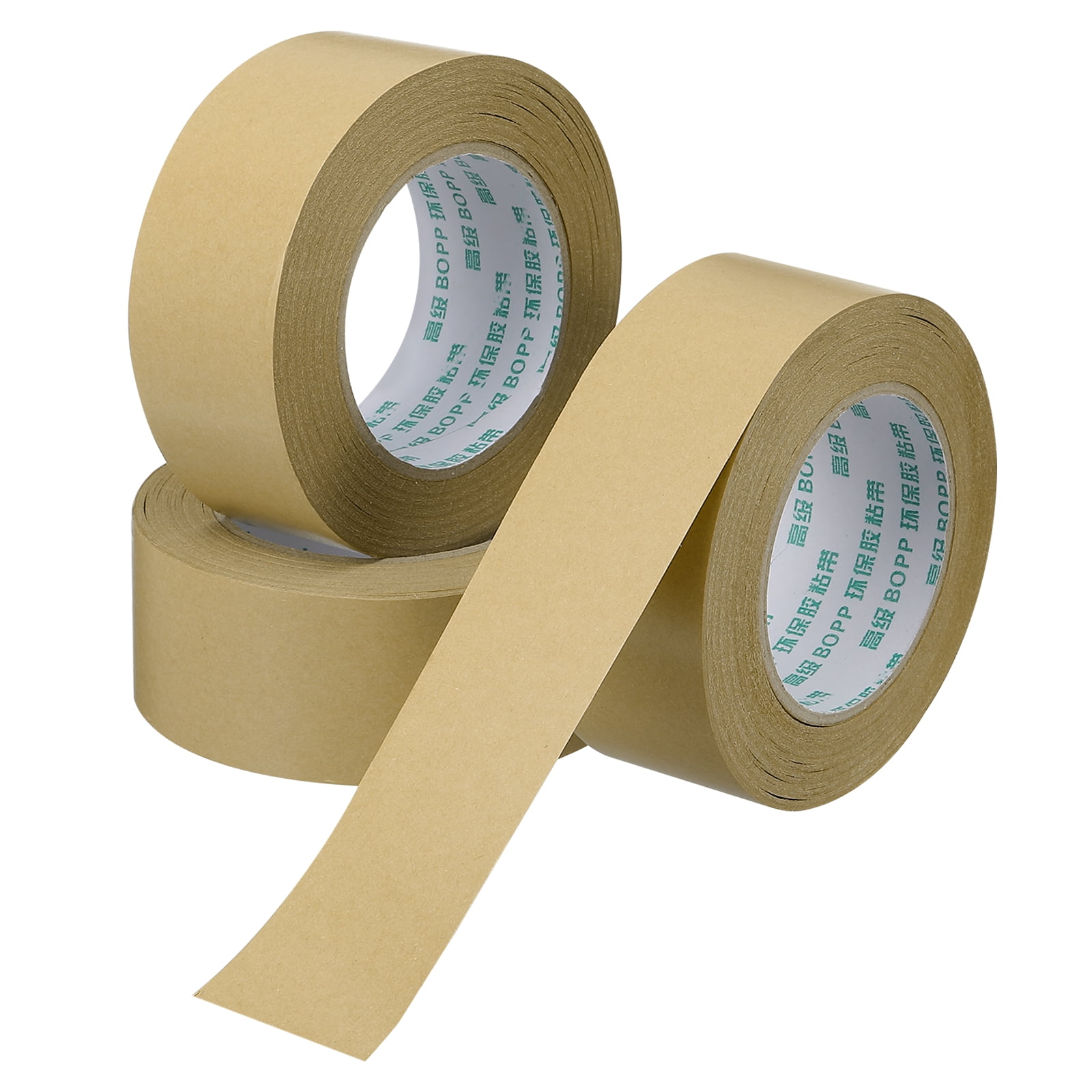 Uxcell 0.9" x 55 Yards Brown Packing Tape, 3 Roll Heavy Duty Kraft Tape for Sealing Cardboard Boxes