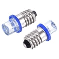 thumbnail image 1 of Uxcell 0.91"x0.46"  24V 0.25W E10 Hollow Head Mini LED Bulbs Lights with Box Metal Blue 10Pcs, 1 of 6