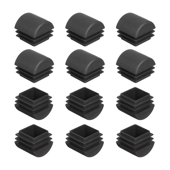 Uxcell Plastic Plug, Pipe Tubing End Cap Plastic Plug Cap Insert 0.94 x 0.94 inch 28Pcs