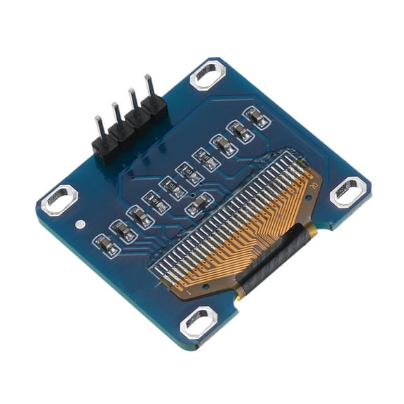 Uxcell 0.96inch LCD Screen Module with 4 Pins 128x64 Resolution Display I2C IIC Communication,White Display Color