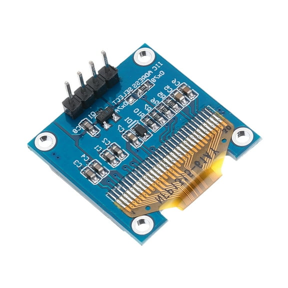 Uxcell 0.96inch OLED LCD Screen Module with Soldered 4 Pins 128x64 Resolution Display I2C IIC Communication Display, Blue Display Color