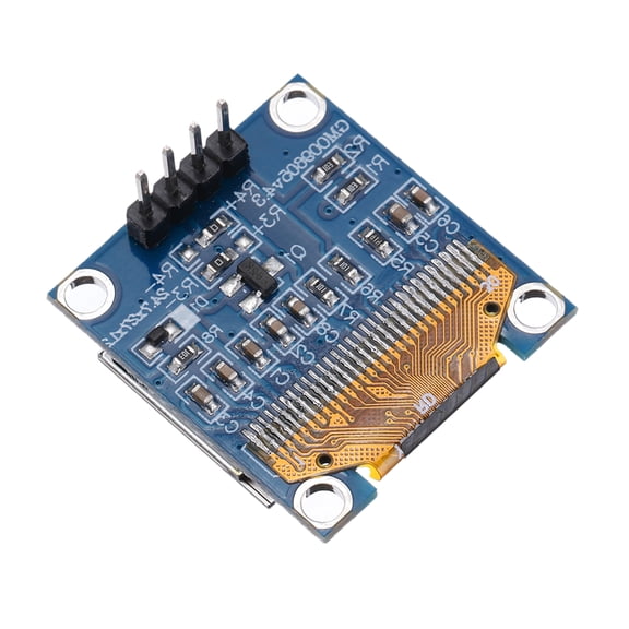 Uxcell 0.96inch LCD Screen Module with Soldered 4 Pins I2C IIC Communication Display,Yellow and Blue Display Color