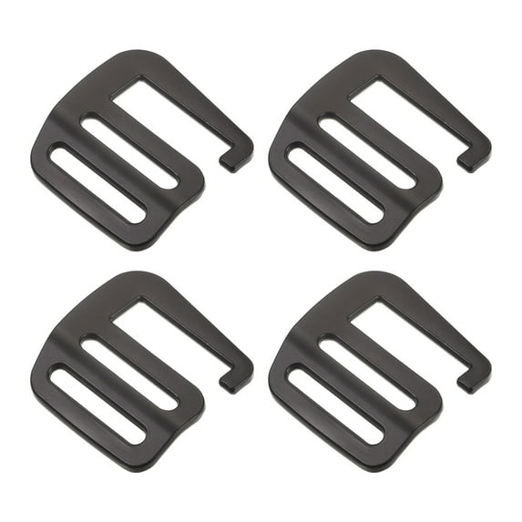 Uxcell 0.98" 25mm Webbing Release G Hook Buckle Adjusters for Backpack Strap, 4Pack Matte Black