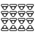 thumbnail image 1 of Uxcell 0.98" Adjuster Triangle with Bar Swivel Clip D Dee Ring Buckle, 16Pack Matte Black, 1 of 5