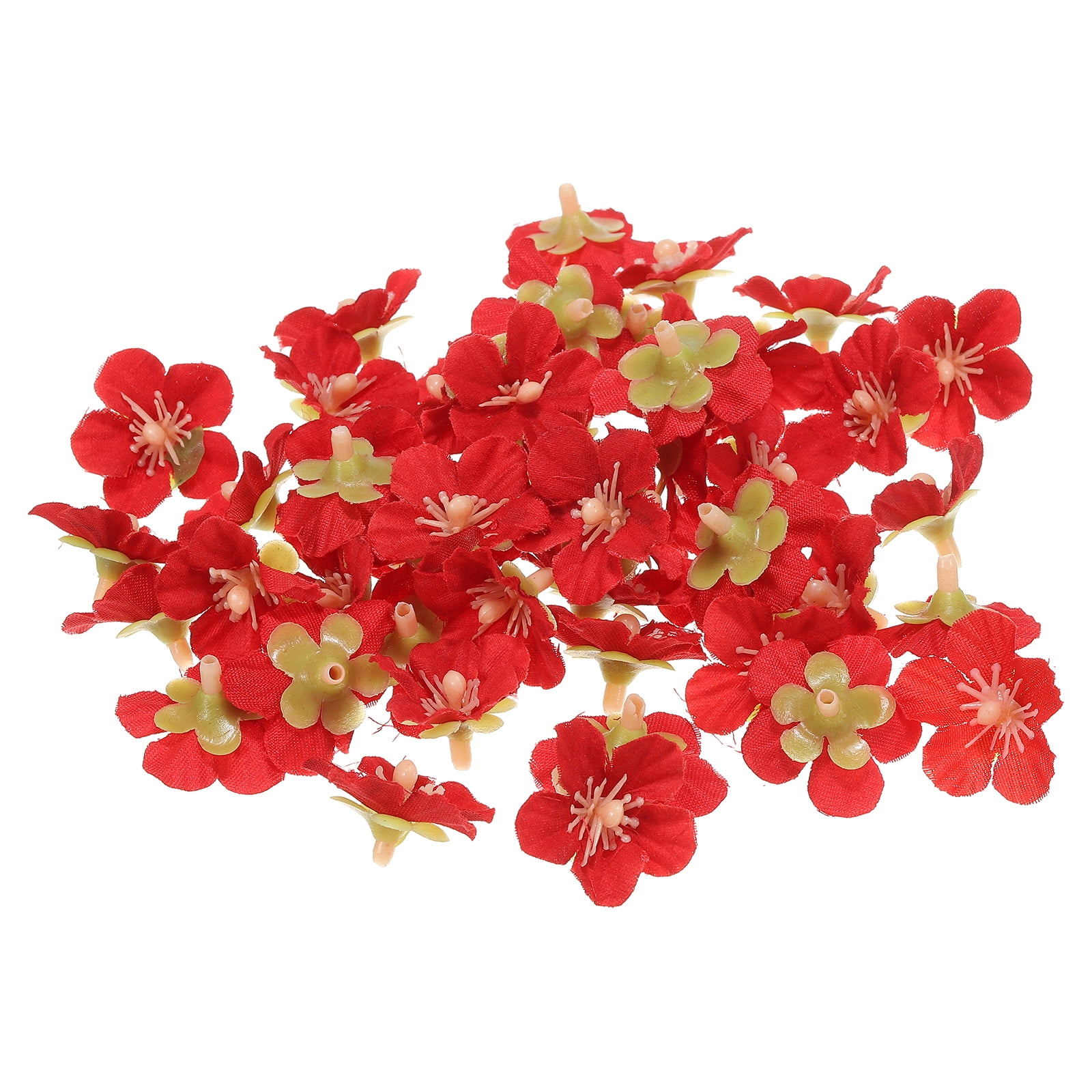 Uxcell 0.98" Artificial Cherry Blossom Flower Heads, 100 Pack Silk ...