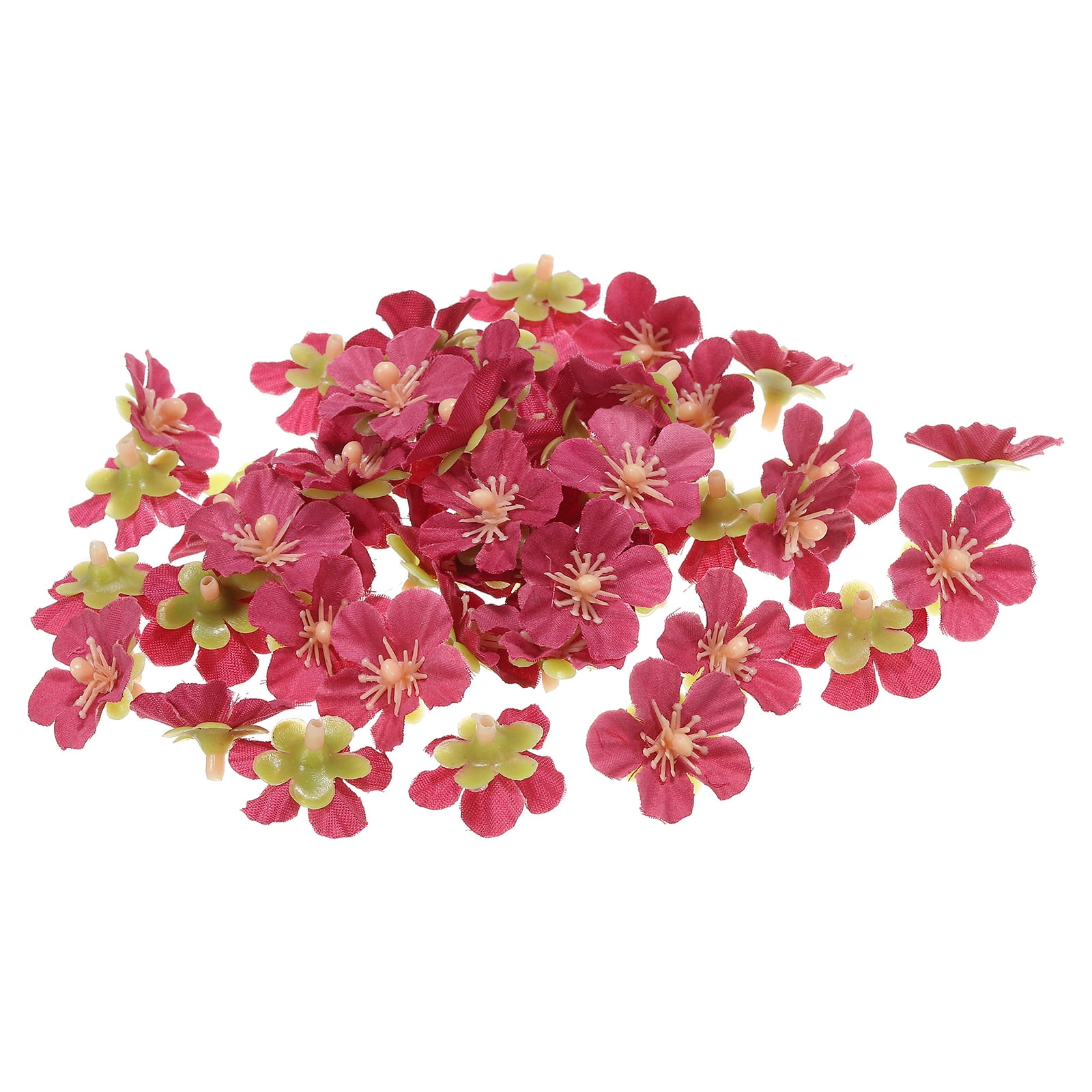 Uxcell 0.98" Artificial Cherry Blossom Flower Heads, 100 Pack Silk ...