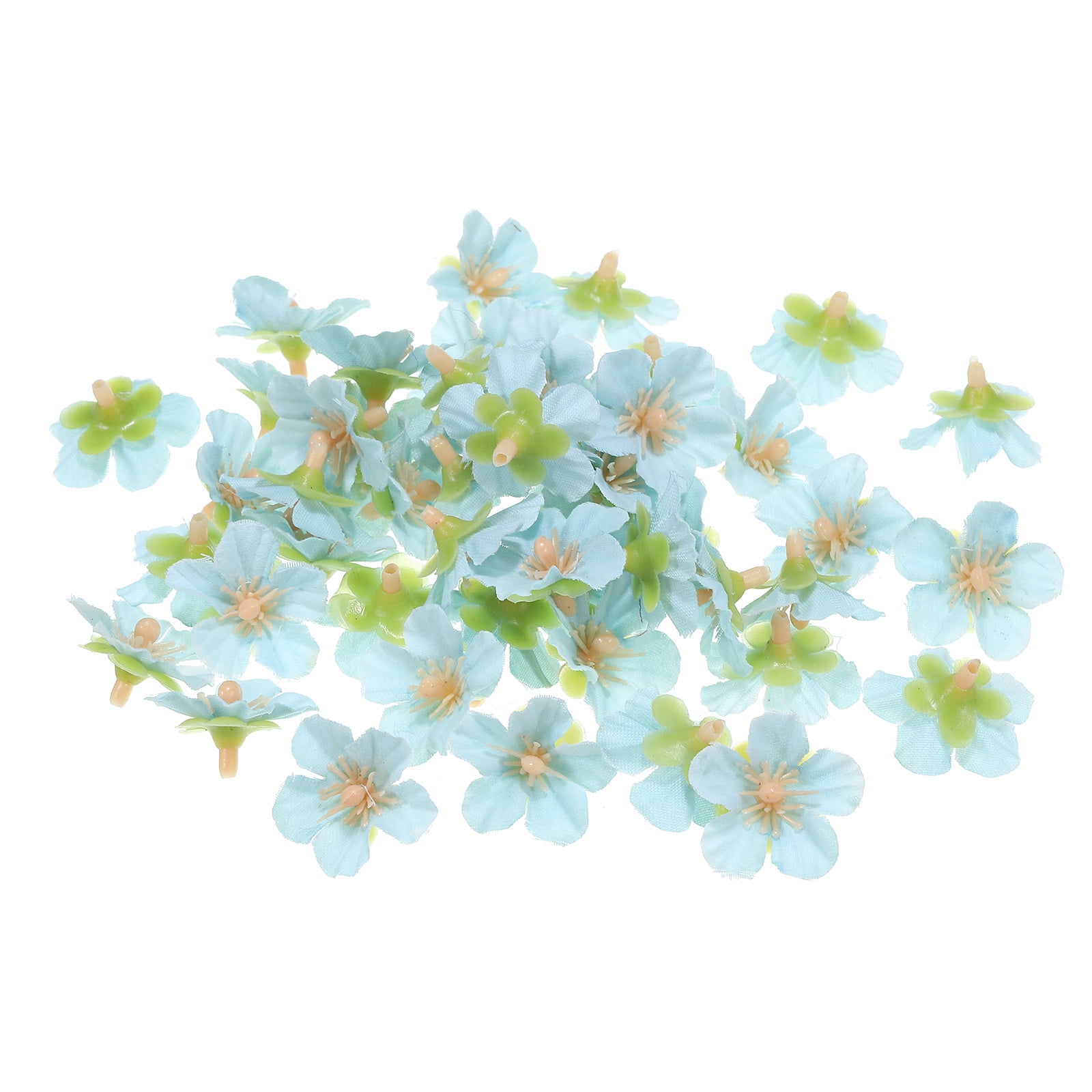 Uxcell 0.98" Artificial Cherry Blossom Flower Heads, 50 Pack Silk ...