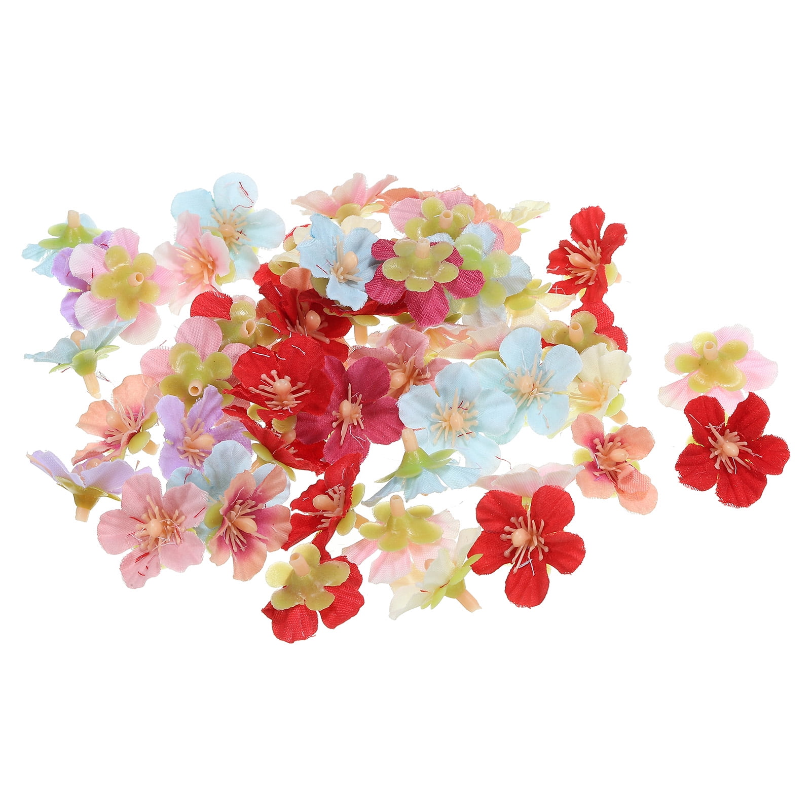 Uxcell 0.98" Artificial Cherry Blossom Flower Heads, 50 Pack Silk