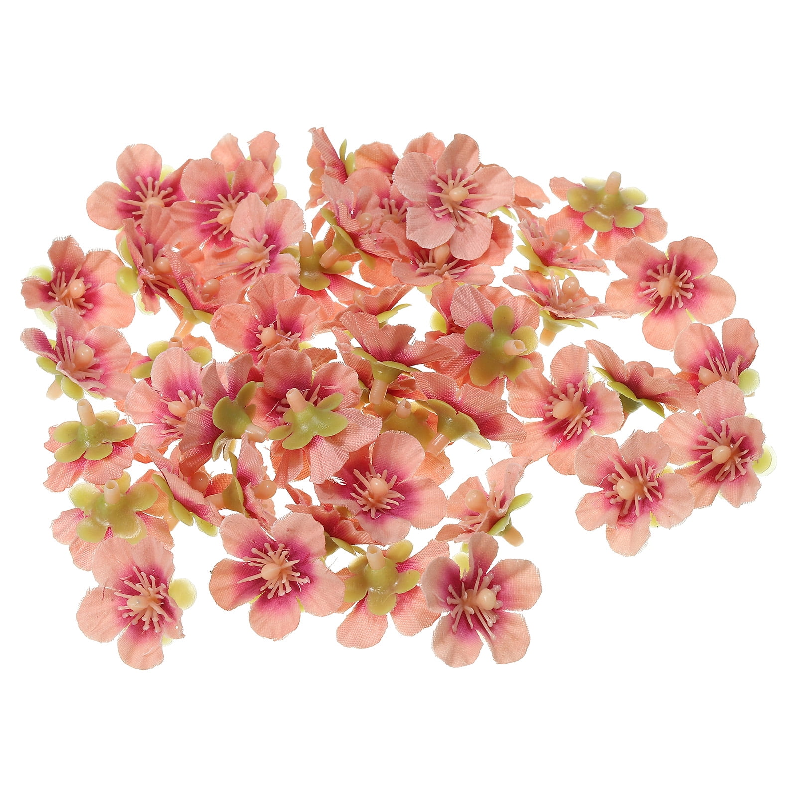 Uxcell 0.98" Artificial Cherry Blossom Flower Heads, 50 Pack Silk ...