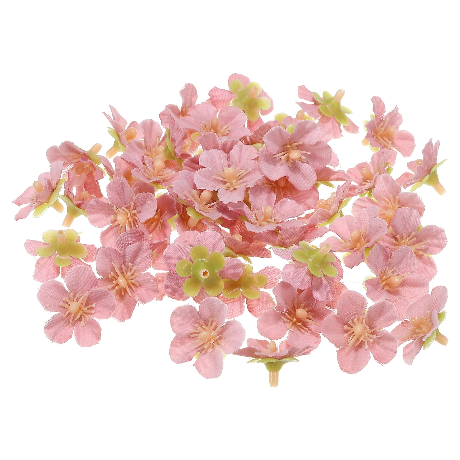 Uxcell 0.98" Artificial Cherry Blossom Flower Heads, 50 Pack Silk ...
