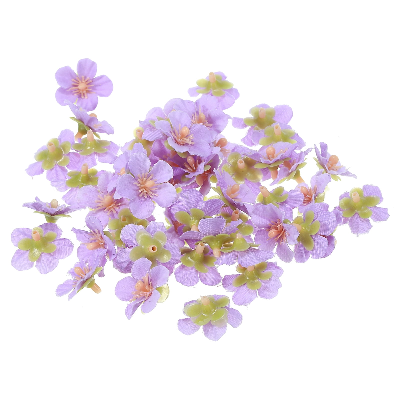 Uxcell 0.98" Artificial Cherry Blossom Flower Heads, 50 Pack Silk ...