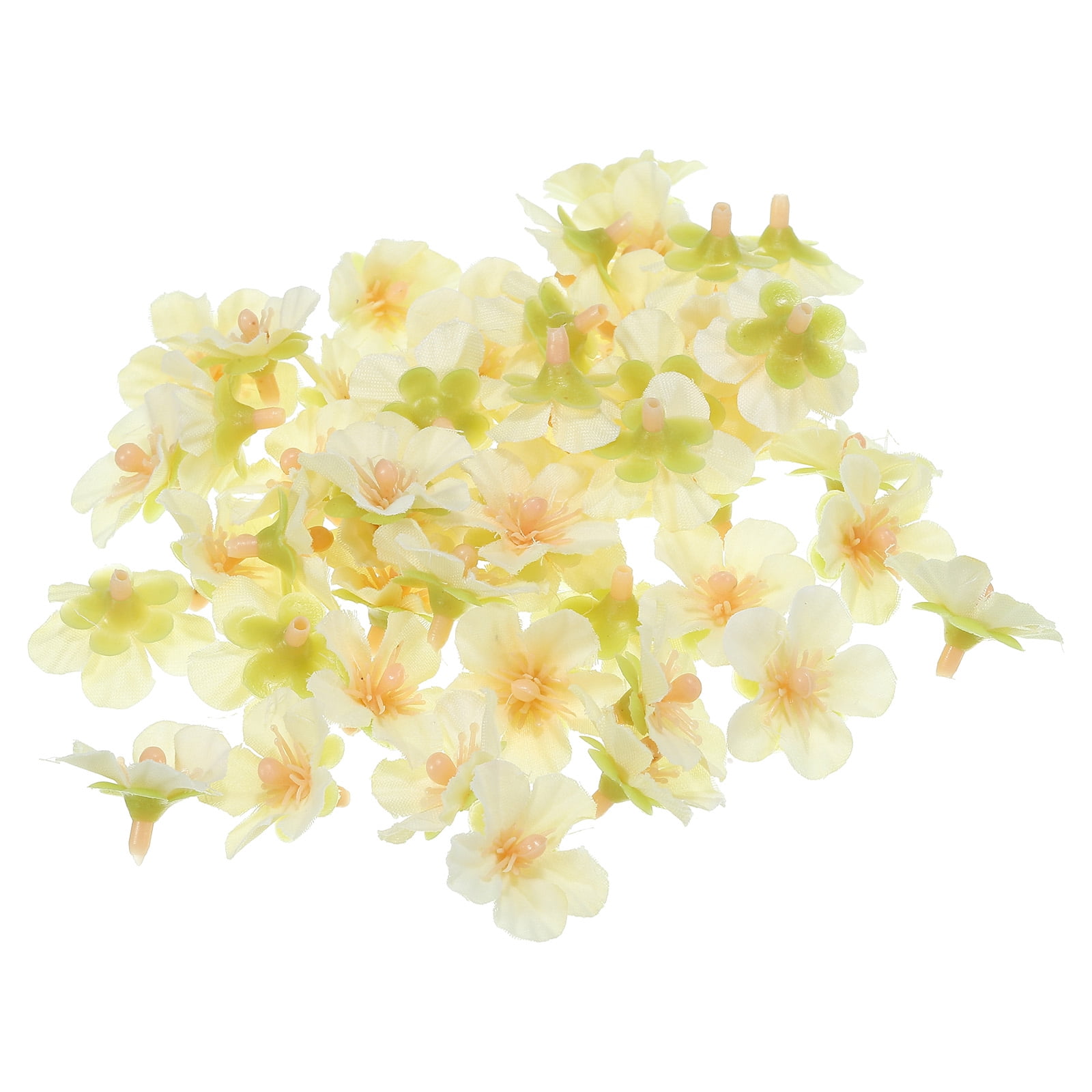 Uxcell 0.98" Artificial Cherry Blossom Flower Heads, 50 Pack Silk ...