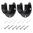 thumbnail image 1 of Uxcell 0.98" Dia Closet Rod Bracket,U Shape Stainless Steel Closet Pole Socket Rod Holder for Closet,Black 4Pack, 1 of 6