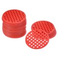 thumbnail image 1 of Uxcell 0.98 inch Round Flowerpot Hole Mesh Pad Grid Screen Mat Plastic Red 50pcs, 1 of 5