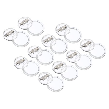 Uxcell 0.98inch Acrylic Button Pin Badge,40SetRound Pin Blank Buttons Badges Kit
