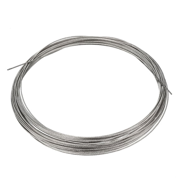 Uxcell 0.9mm Dia 10m 32.8ft Length 304 Stainless Steel Wire Rope Cable Uncoated for Hoist Pulley Wheel