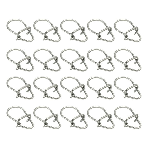 Uxcell #0 Stainless Steel Fishing Lock Snaps Fishing Clips Quick Change Fishing Tackle Kit, 100Pack