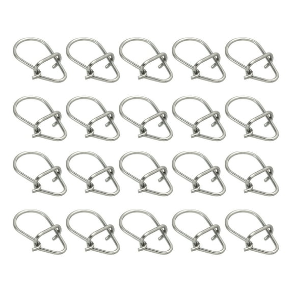 Uxcell #0 Stainless Steel Fishing Lock Snaps Fishing Clips Quick Change Fishing Tackle Kit, 50Pack