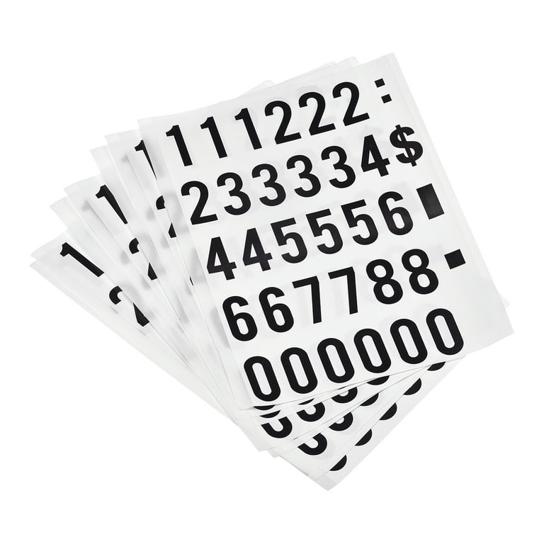 0 Number Stickers Number Label Self Adhesive 10mm/0.4 , Pack of 30 | Harfington