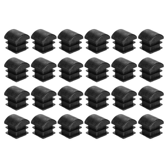 Uxcell 0 x 0.87 Inch Rectangle Plastic Plug, 24 Pcs White Pipe Tubing End Cap Plastic Plug Cap Insert
