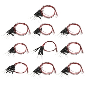 Uxcell 0402 Pre-Wired Micro LED, 100 Pcs 9-12V Pre-soldered Mini Light Emitting Diodes Surface Mount Device for Model, DIY, Science Projects, 9.8" Length, 10 Colors