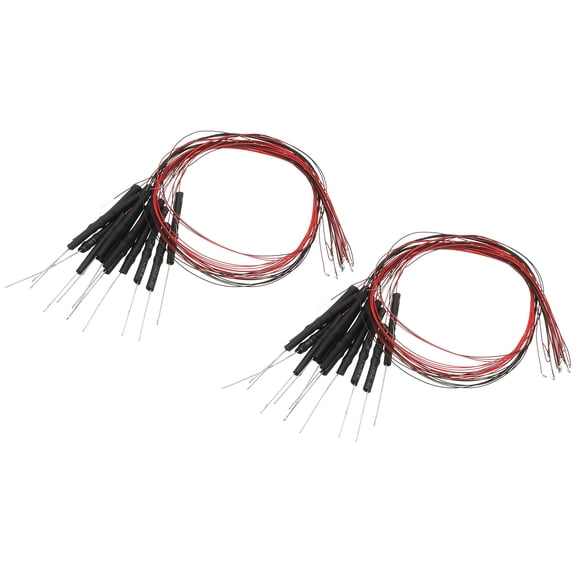 Uxcell 0402 Pre-Wired Micro LED, 24 Pcs 9-12V Pre-soldered Mini Light Emitting Diodes Surface Mount Device for Model, DIY, Science Projects, 9.8" Length, Blue
