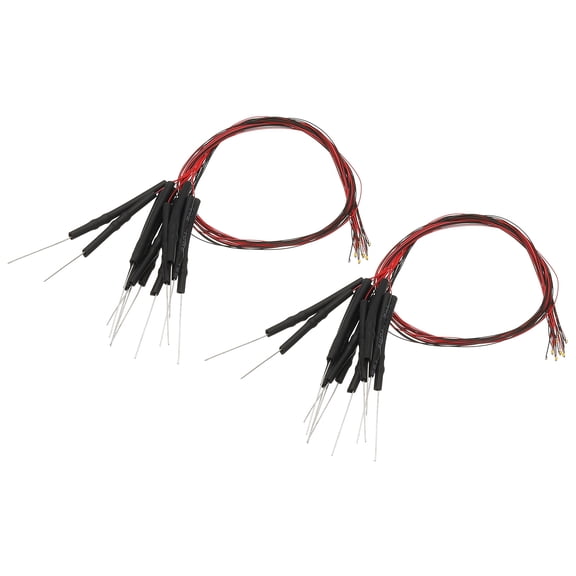 Uxcell 0402 Pre-Wired Micro LED, 24 Pcs 9-12V Pre-soldered Mini Light Emitting Diodes Surface Mount Device for Model, DIY, Science Projects, 9.8" Length, Warm White