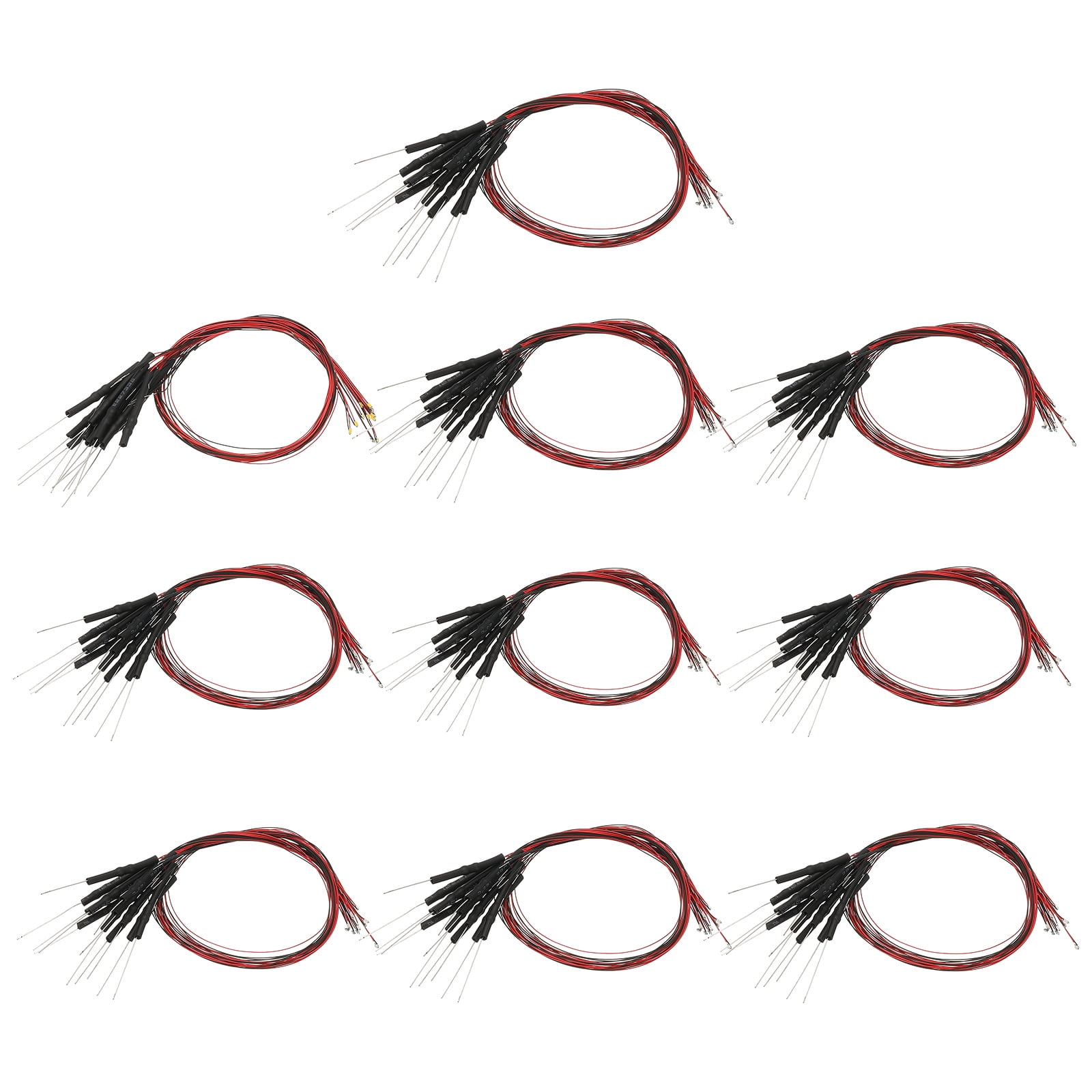 Uxcell 0603 Pre-Wired Micro LED, 100 Pcs 9-12V Pre-soldered Mini Light ...