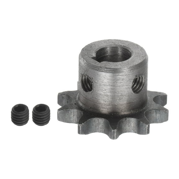 Uxcell 06B Roller Chain Sprocket 10T Pitch 3/8" 10mm Bore A3 Carbon Steel Motor Drive Gear