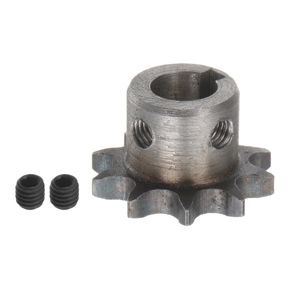 Uxcell 06B Roller Chain Sprocket 10T Pitch 3/8" 12mm Bore A3 Carbon Steel Motor Drive Gear