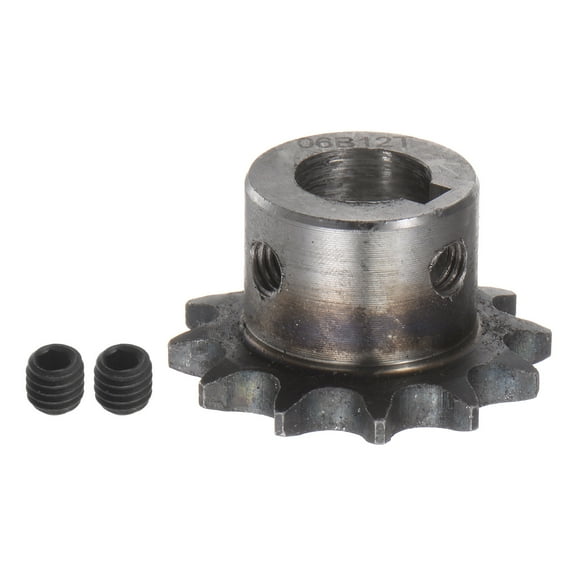 Uxcell 06B Roller Chain Sprocket 12T Pitch 3/8" 14mm Bore A3 Carbon Steel Motor Drive Gear