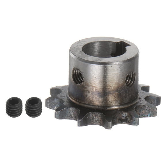 Uxcell 06B Roller Chain Sprocket 12T Pitch 3/8" 15mm Bore A3 Carbon Steel Motor Drive Gear