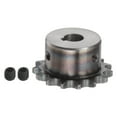 thumbnail image 1 of Uxcell 06B Roller Chain Sprocket 15T Pitch 3/8" 12mm Bore A3 Carbon Steel Motor Drive Gear, 1 of 6
