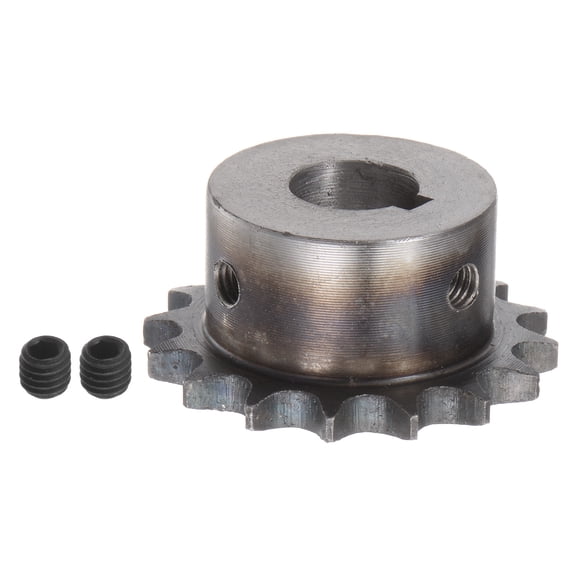 Uxcell 06B Roller Chain Sprocket 16T Pitch 3/8" 16mm Bore A3 Carbon Steel Motor Drive Gear