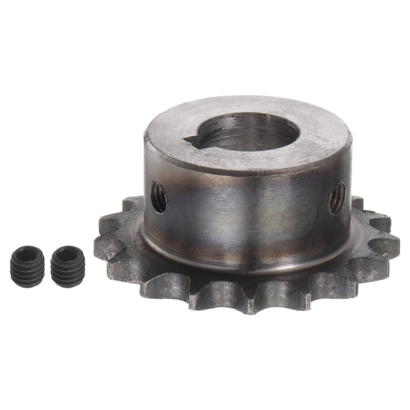 Uxcell 06B Roller Chain Sprocket 17T Pitch 3/8" 18mm Bore A3 Carbon Steel Motor Drive Gear