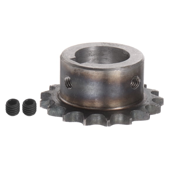 Uxcell 06B Roller Chain Sprocket 17T Pitch 3/8" 24mm Bore A3 Carbon Steel Motor Drive Gear