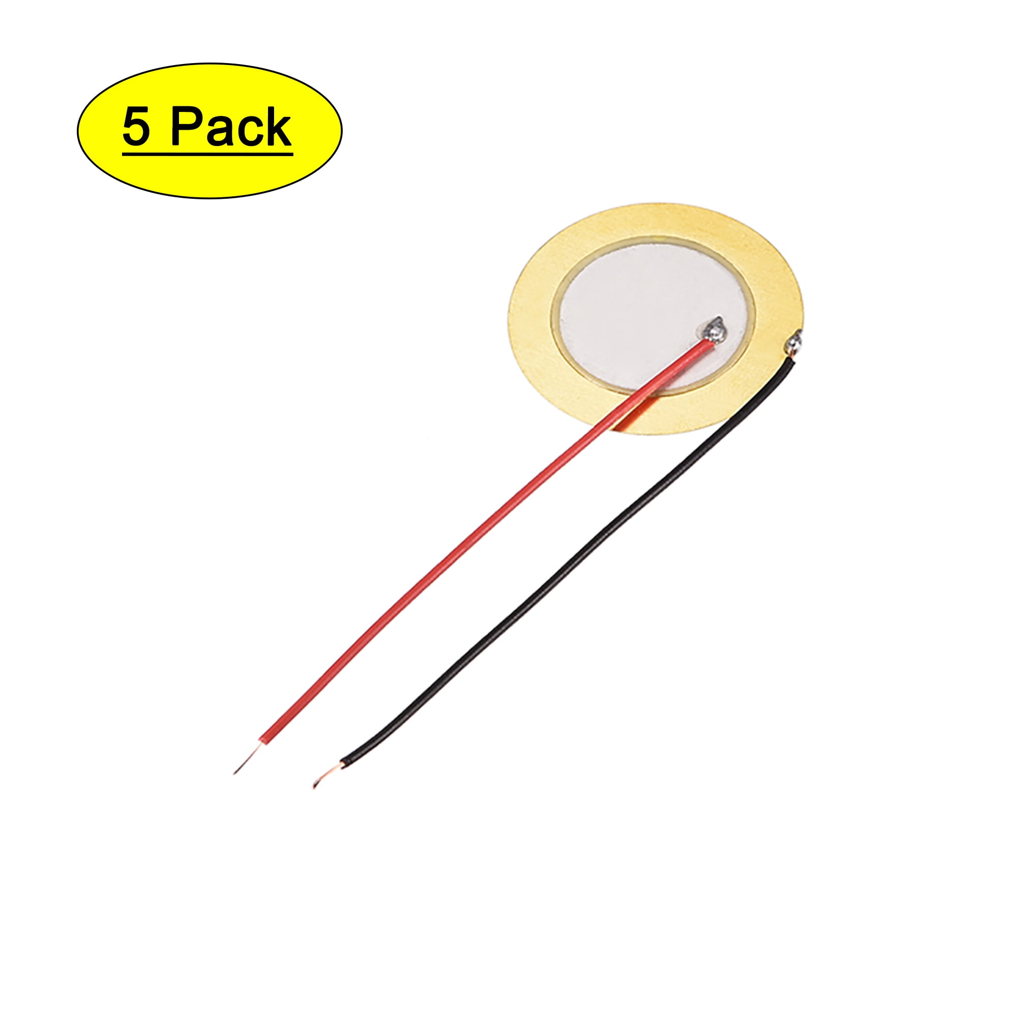 Uxcell 5Pcs Piezo Discs 27Mm Acoustic Pickup Transducer