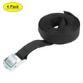 thumbnail image 1 of Uxcell 1.07ft Cam Buckle Tie Down Strap Load Cap for Moving Cargo Polypropylene Black 4pack, 1 of 6