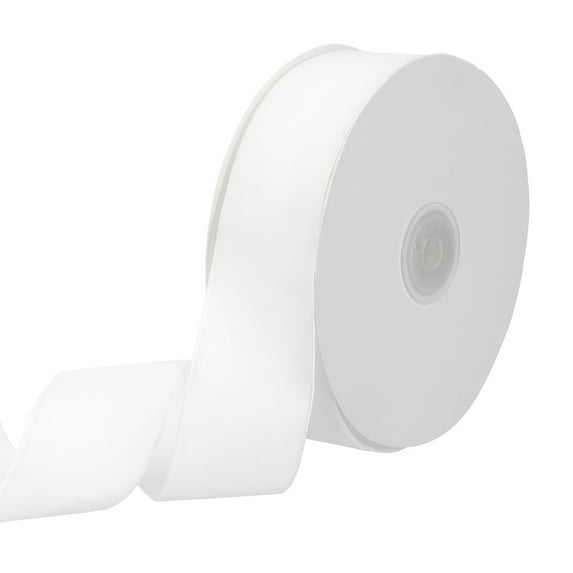 Uxcell 1-1/2" 10 Yard Velvet Ribbon Polyester Single Face Spool Gift Wrap Craft Decoration, White